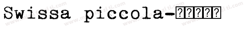Swissa piccola字体转换